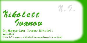 nikolett ivanov business card